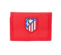 Safta ATLÉTICO DE Madrid - Cartera Billetera con Cabecera, Cartera Billetera, Monedero, Cómoda y Versátil, Calidad y Resistencia, 12.5x9.5 cm, Color Rojo