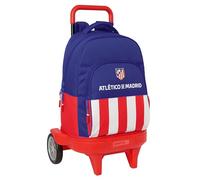 Safta ATLÉTICO DE MADRID - Mochila Grande con Ruedas, Compact Evolución, Extraíble, Ideal para Niños de Diferentes Edades, Cómoda y Versátil, Calidad y Resistencia, 33x22x45 cm