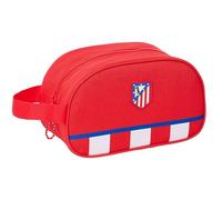 SAFTA ATLÉTICO DE Madrid - Neceser Escolar Infantil Mediano con Asa, Neceser Infantil, Adaptable a Carro, Fácil Limpieza, Cómodo y Versátil, Calidad y Resistencia, 26x12x15 cm, Color Rojo