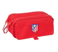Safta ATLÉTICO DE Madrid - Portatodo Triple Big, Estuche Infantil, Estuche Niño, Ideal para Niños en Edad Escolar, Cómodo y Versátil, Calidad y Resistencia, 21.5x8x10 cm, Color Rojo
