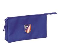 SAFTA ATLÉTICO DE Madrid Teen - Portatodo Triple, Estuche Infantil, Estuche Niño, Ideal para Niños en Edad Escolar, Cómodo y Versátil, Calidad y Resistencia, 22x3x12 cm