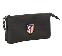 SAFTA ATLÉTICO DE Madrid Teen - Portatodo Triple, Estuche Infantil, Estuche Niño, Ideal para Niños en Edad Escolar, Cómodo y Versátil, Calidad y Resistencia, 22x3x12 cm