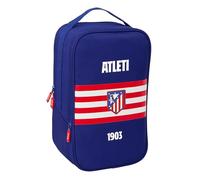 ATLÉTICO DE Madrid - Zapatillero Doble, Multiusos, Portatodo, Deporte, Extraescolares, Fútbol, Cómodo y Versátil, 21x16x36 cm