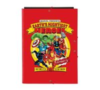 Safta AVENGERS - Carpeta Folio con 3 Solapas, Ideal para Niños de Diferentes Edades, Cómoda y Versátil, Calidad y Resistencia, 26x36.5 cm