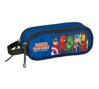 Avengers - Portatodo Doble Niño, Estuche Infantil, Estuche Niño, Ideal para Niños en Edad Escolar, Cómodo y Versátil, Calidad y Resistencia, 21x6x8 cm