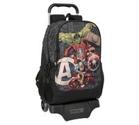 Safta AVENGERS VENDETTA - Mochila Escolar con Carro, Ideal para Niños de Diferentes Edades, Cómoda y Versátil, Calidad y Resistencia, 33x15x43 cm