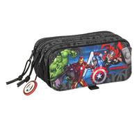 Safta Avengers Vendetta - Portatodo Triple Big, Estuche Infantil, Estuche Niño, Ideal para Niños en Edad Escolar, Cómodo y Versátil, Calidad y Resistencia, 21.5x8x10 cm