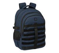 SAFTA AZUL - Mochila Cross Doble, para Uso Diario, Ideal para Niños de Diferentes Edades, Cómoda y Versátil, Calidad y Resistencia, 34x15x46 cm