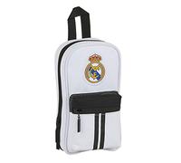 Safta Bandolera con Bolsillo Exterior de Real Madrid 1ª Equipación 20/21, Blanco/Negro, 120x50x230 mm