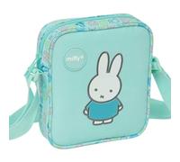 Safta | Bandolera Infantil Miffy Friends, Bolsito Cruzado Ajustable, Material Reciclado Repelente al Agua, Cierre con Cremallera, Ligera y Resistente, Medidas 16x4x18 cm