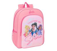 Safta Mochila escolar BARBIE – Adaptable a carro – 33x42x14 cm – Talla única