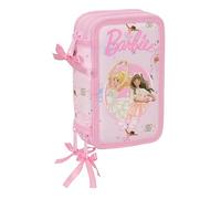 Safta BARBIE BALLET - Estuche Escolar con 37 Útiles Incluidos, Ideal para Niños de 5 a 14 Años, Cómodo y Versátil, Calidad y Resistencia, 12.5x5.5x19.5 cm