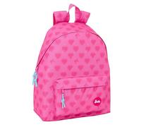 Safta BARBIE CORAZONES - Day Pack Infantil, Mochila Infantil, Calidad y Máxima Resistencia, Cómoda y Versátil, 33x15x42 cm