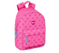 Safta BARBIE CORAZONES - Mochila Juvenil para Portátil 14.1", Ideal para Jóvenes de Diferentes Edades, Cómoda y Versátil, Calidad y Resistencia, 31x16x41 cm