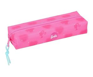 Safta Barbie Corazones - Portatodo Rectangular Niño, Estuche Infantil, Estuche Niño, Ideal para Niños en Edad Escolar, Cómodo y Versátil, Calidad y Resistencia, 22x7x40 cm