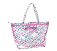 Safta BARBIE LOGOMANIA - Bolso Shopping, Bolso de Mujer, Shopping Bag, Cómodo y Versátil, Calidad y Resistencia, 54x17x35 cm, Color Rosa palo
