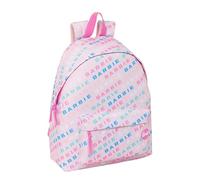 Safta BARBIE LOGOMANIA - Day Pack Infantil, Mochila Infantil, Calidad y Máxima Resistencia, Cómoda y Versátil, 33x15x42 cm, Color Rosa palo