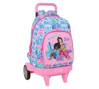 Safta BARBIE - Mochila Grande con Ruedas, Compact Evolución, Extraíble, Ideal para Niños de Diferentes Edades, Cómoda y Versátil, Calidad y Resistencia, 33x22x45 cm