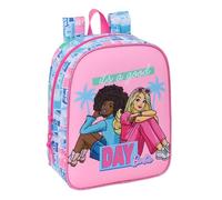 Safta Mochila infantil BARBIE, escolar adaptable a carro, ideal para guardería, 22x10x27 cm