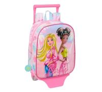 Safta BARBIE PAINTERLY - Mochila Guardería con Carro, Ideal para Niños de Diferentes Edades, Cómoda y Versátil, Calidad y Resistencia, 22x10x27 cm