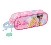 Safta Barbie Painterly - Portatodo Doble Niño, Estuche Infantil, Estuche Niño, Ideal para Niños en Edad Escolar, Cómodo y Versátil, Calidad y Resistencia, 21x6x8 cm