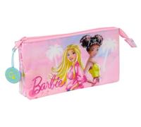 Safta Barbie Painterly - Portatodo Triple, Estuche Infantil, Estuche Niño, Ideal para Niños en Edad Escolar, Cómodo y Versátil, Calidad y Resistencia, 22x3x12 cm