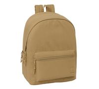 SAFTA BASIC MARRÓN - Mochila para Portátil 15.6" y USB, Ideal para Jóvenes de Diferentes Edades, Tejido Reciclado, Cómoda y Versátil, Calidad y Resistencia, 31x18x44 cm