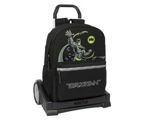 Safta BATMAN GAME OVER - Mochila, Espalda Ergonómica, con Carro Evolution, Ideal para Niños de Diferentes Edades, Cómoda y Versátil, Calidad y Resistencia, 32x14x43 cm