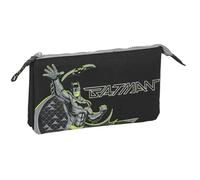 Safta Batman Game Over - Portatodo Triple, Estuche Infantil, Estuche Niño, Ideal para Niños en Edad Escolar, Cómodo y Versátil, Calidad y Resistencia, 22x3x12 cm