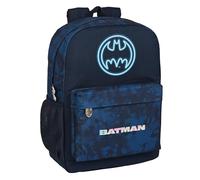 Safta BATMAN LEGENDARY - Mochila Escolar, Adaptable a Carro, Ideal para Niños de Diferentes Edades, Cómoda y Versátil, Calidad y Resistencia, 32x14x43 cm, Color Azul Marino