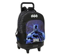 Batman - Mochila Grande con Ruedas, Compacta, Extraíble, Ideal para Niños de Diferentes Edades, Cómoda y Versátil, Calidad y Resistencia, 33x22x45 cm