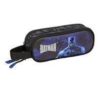 Batman - Portatodo Doble Niño, Estuche Infantil, Estuche Niño, Ideal para Niños en Edad Escolar, Cómodo y Versátil, Calidad y Resistencia, 21x6x8 cm