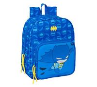 Safta BATMAN PREESCOLAR - Mochila Guardería, Adaptable a Carro, con Bolsillo, Fácil Limpieza, Ideal para Niños de Diferentes Edades, Cómoda y Versátil, Calidad y Resistencia, 22x10x27 cm