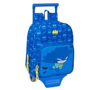 Safta BATMAN PREESCOLAR - Mochila Guardería con Carro, Ideal para Niños de Diferentes Edades, Cómoda y Versátil, Calidad y Resistencia, 22x10x27 cm