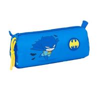 SAFTA Batman Preescolar - Portatodo con Cremallera y Compartimiento, Estuche Infantil, Estuche Niño, Ideal para Niños en Edad Escolar, Cómodo y Versátil, Calidad y Resistencia, 21x7x8 cm