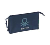 Safta benetton basics antracita - portatodo triple, estuche infantil,