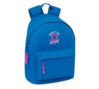 BENETTON BASICS AZULINA - Mochila Juvenil para Portátil 14.1", Ideal para Jóvenes de Diferentes Edades, Cómoda y Versátil, Calidad y Resistencia, 31x16x41 cm