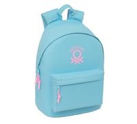 BENETTON BASICS Mochila juvenil Celeste – Portátil 14,1" 31x16x41 cm