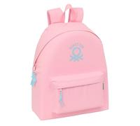 Safta BENETTON BASICS ROSA PASTEL - Day Pack Infantil, Mochila Infantil, Calidad y Máxima Resistencia, Cómoda y Versátil, 33x15x42 cm