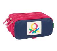 SAFTA Benetton Cherry - Portatodo Triple Big, Estuche Infantil, Estuche Niño, Ideal para Niños en Edad Escolar, Cómodo y Versátil, Calidad y Resistencia, 21.5x8x10 cm