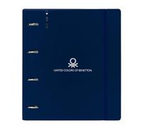 Safta BENETTON DAMERO - Carpeblock con 4 Anillas de 35 mm, con Recambio, con 100 Hojas A4, Ideal para Niños de Diferentes Edades, Cómoda y Versátil, Calidad y Resistencia, 27x4x32 cm