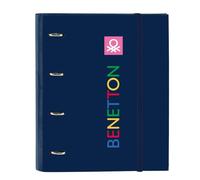 Safta BENETTON DAMERO - Carpeta 4 Anillas de 35 cm con 100 Hojas A4, Ideal para Niños de Diferentes Edades, Cómoda y Versátil, Calidad y Resistencia, 27x3.5x32 cm