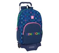 Safta Benetton DAMERO - Mochila Escolar Grande con Carro 905, Ideal para Niños de Diferentes Edades, Cómoda y Versátil, Calidad y Resistencia, 32x13.5x44 cm