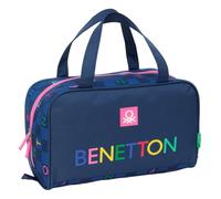 SAFTA Benetton DAMERO - Neceser Rectangular con Asa, Neceser Infantil, Adaptable a Carro, Ideal para Niños de 5 a 14 Años, Cómodo y Versátil, Calidad y Resistencia, 31x14x19 cm
