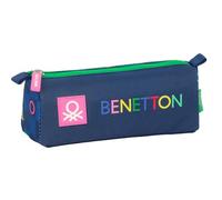 Safta Benetton DAMERO - Portatodo con Cremallera y Compartimiento, Estuche Infantil, Estuche Niño, Ideal para Niños en Edad Escolar, Cómodo y Versátil, Calidad y Resistencia, 21x7x8 cm