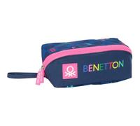 Safta Benetton DAMERO - Portatodo Cuadrado Grande, Estuche Infantil, Estuche Niño, Ideal para Niños en Edad Escolar, Cómodo y Versátil, Calidad y Resistencia, 22x10x10 cm