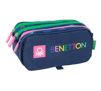 Safta Benetton DAMERO - Portatodo Triple Big, Estuche Infantil, Estuche Niño, Ideal para Niños en Edad Escolar, Cómodo y Versátil, Calidad y Resistencia, 21.5x8x10 cm