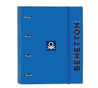 Carpeta Con Recambio 4 Anillas De 35 mm. A4 Benetton Deep Water
