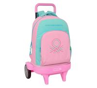 Benetton Mochila escolar Dolce Grande 45 cm con carro Compact extraíble