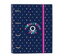 BENETTON DROP - Carpeta 4 Anillas de 35 cm con 100 Hojas A4, Ideal para Niños de Diferentes Edades, Cómoda y Versátil, Calidad y Resistencia, 27x3.5x32 cm